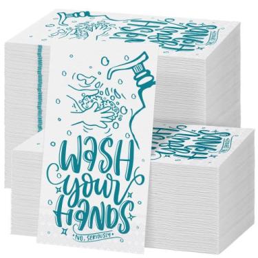 Imagem de Guardanapos de banheiro descartáveis Ruisita Wash Your Hands x150