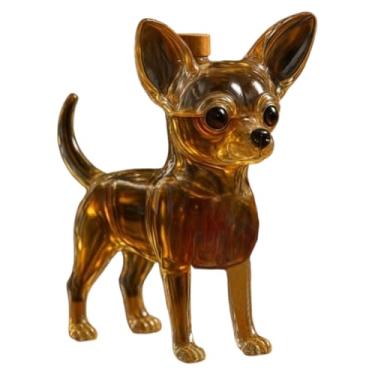Imagem de Rrlihjgu Decantador de Vidro,Decantador De Bourbon Em Forma De Cão Garrafas Vazias Para Licor - Recipiente Decorativo Com Animal Para Vodca Tequila Bourbon Presente Aniversário Natal Festa