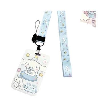 Imagem de Porta-Cartões Kawaii Sanrio Cinnamoroll Kuromi, Lanyard Para Estudante
