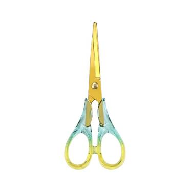 Imagem de Tesoura multiusos de aço inoxidável multiusos arco-íris de acrílico para corte de tecido, artes e artesanato