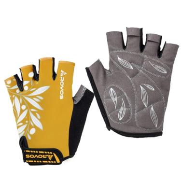 Imagem de ROVOS Luvas de ciclismo para homens e mulheres - almofada de gel antiderrapante de 5 mm para absorção de choque, design leve e respirável para ciclismo de montanha, academia, motocicleta, esportes ao