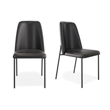 Imagem de Conjunto 02 Cadeiras Livia Courissimo Preto - SSX Multicoisas