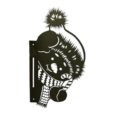 Imagem de XLWLLNJ Placa de Metal com Boneco de Neve de Natal, Silhueta Versátil para Cerca de Jardim, Casa de Fazenda