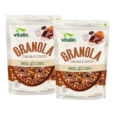 Imagem de Kit 2X: Granola Cacau e Coco Sem Glúten Vitalin 200g