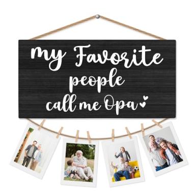 Imagem de CGBHW Best Opa Gifts Porta-retrato preto para parede, presente de aniversário para papai avô, presente de papoula para netos, netos, exibição de fotos pendurada