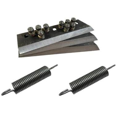 Imagem de Kit Jogo C/ 3 Faca Picadeira Pinheiro Pp47 + 9 Parafusos + 2 MOLA - AC