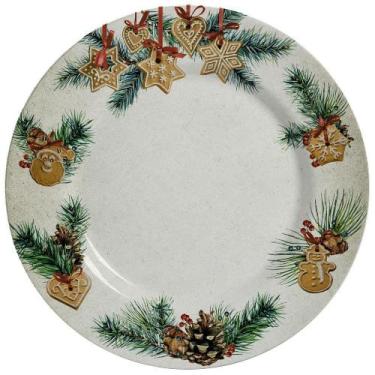 Imagem de Jogo De Pratos Natal Raso Gingerbread C/6 Pçs Primeira Linha - Alleanz