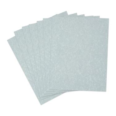 Imagem de Goefun Folhas de papel pergaminho azul, 50 folhas, cartolina azul claro, capa de 29,5 kg (180 gsm), papel certificado em branco Bluestone 8,5 x 11 para impressão, convites, artesanato, cartões de