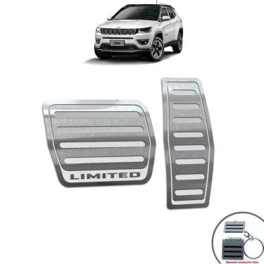 Imagem de Pedaleira Automático Aço Inox Jeep Compass Limited Prata