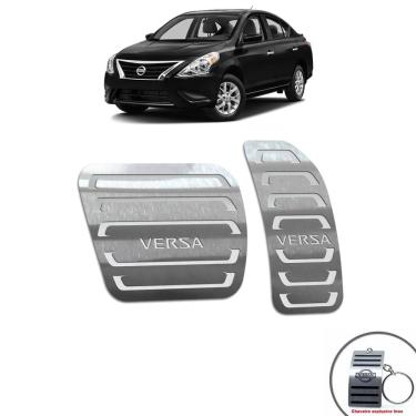 Imagem de Pedaleiras Aço Inox Nissan Versa 2015/2020 Automática Prata