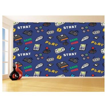 Imagem de Papel De Parede 3D Infantil Controle Game Jogo 3,5M Azs206