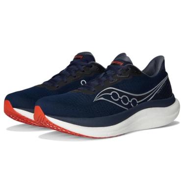 Imagem de Saucony Tênis masculino Triumph 23, Azul-marinho/vermelho, 44