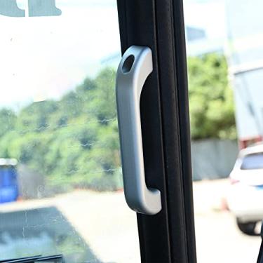 Imagem de Guarnição da moldura do puxador da porta interior do carro em liga de alumínio para Land Rover Defender 110 90 acessórios de carro (prata)