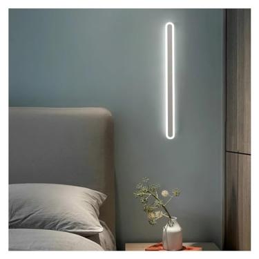 Imagem de - Luminária de parede LED de tira longa Iluminação interna Sala de estar Corredor Quarto Decoração Varanda Arandelas Luzes, Luminária pendente de teto LED, Branco-L60cm