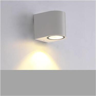 Imagem de Luminária de parede LED para iluminação externa, luminária externa para varanda, à prova d'água, IP65, luminárias de parede para jardim (branco 80x65x70cm, branco frio)