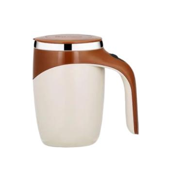 Imagem de COPO CANECA MIXER MAGNÉTICA RECARREGÁVEL TÉRMICA MISTURADOR AUTOMÁTICO 380ML USB(MARROM)