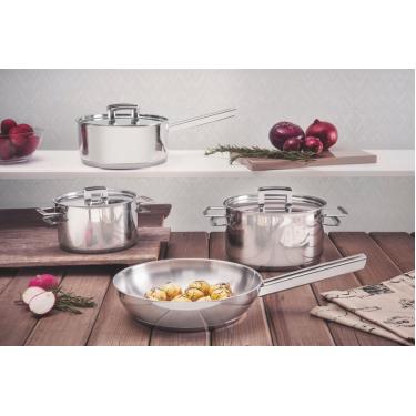 Imagem de Jogo de Panelas Tramontina Brava Inox Fundo Triplo  4 Peças