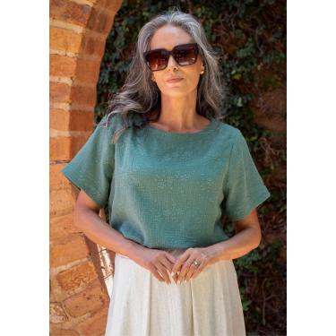 Imagem de Blusa Algodão Pau a Pique Texturizada Verde