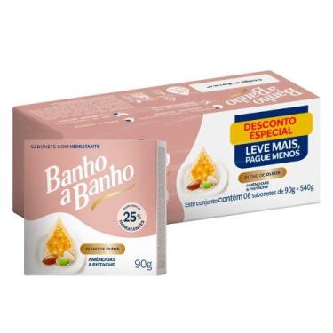 Imagem de Sabonete banho a banho 6x90g hidratante amendoas & pistache leve mais 