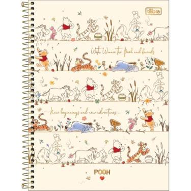 Imagem de Caderno Pooh Universitário Espiral Capa Dura TILIBRA - 1 Matéria 80 Folhas (Bege)