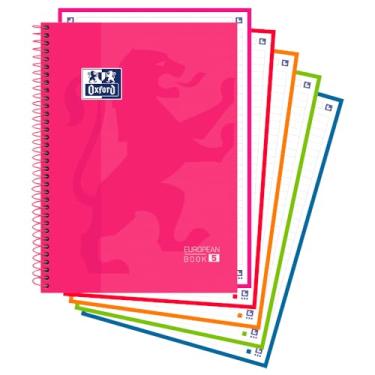 Imagem de Caderno Espiral Capa Dura – Oxford Europeanbook – 5 Materia – 120 Folhas – Rosa