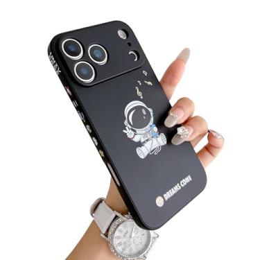 Imagem de Yonds Queen Capa fofa para iPhone Air, desenho animado astronauta espaço planeta lua design elegante TPU macio à prova de choque antiderrapante capa protetora (iPhone Air, música)