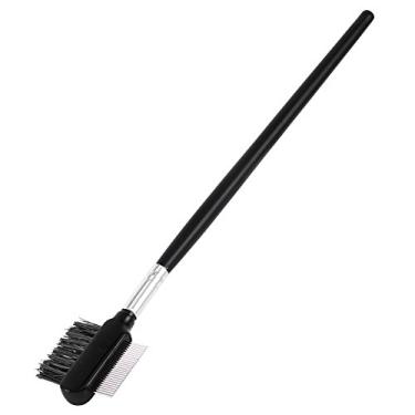 Imagem de Cryfokt Pincel de Sobrancelha para Cílios Com, Cabo de Madeira, Extensão de Cabeça Dupla, Maquiagem de Aço Metálico para Uma Aparência Perfeitamente Cuidada Com Uso Doméstico Profissional