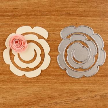 Imagem de Matrizes de corte de metal floral em espiral 3D para fazer cartões, faça você mesmo, álbum de recortes, dia dos namorados, dia das mães, decoração de cartões, estêncil, moldes de molde de perfuração