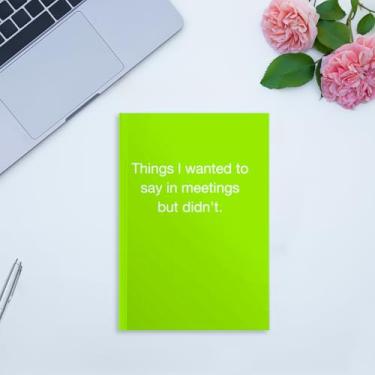 Imagem de Caderno, cadernos para trabalho, anotações, anotações, acessórios de escritório engraçados, presentes para colega de trabalho, irmã, líder, amigo, formatura, dia da enfermeira, notas de capa verde, 14