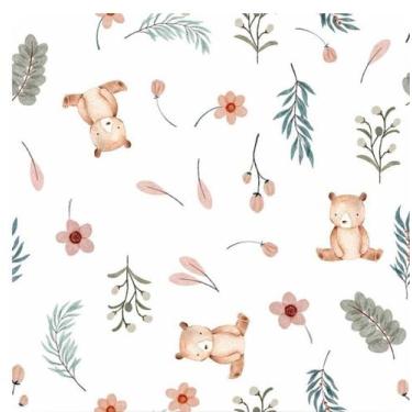 Imagem de Tecido Tricoline Digital - Urso na Floresta - Ibirapuera - 50 x 150 cm