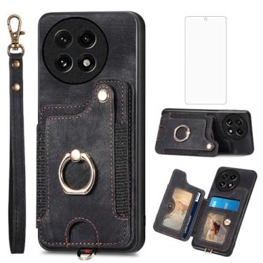 Imagem de Asuwish Capa de telefone para OnePlus 13 5G capa carteira com protetor de tela de vidro temperado e alça de pulso RFID suporte de cartão de crédito anel acessórios para celular OnePlus13 One Plus13