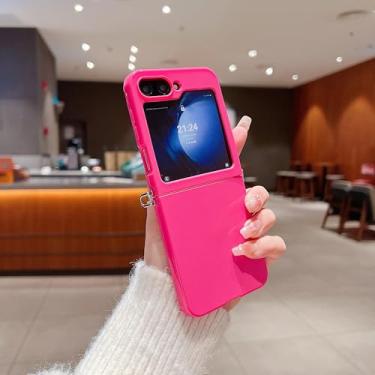Imagem de Capa protetora fina e fofa para Galaxy Z Flip5 (para Galaxy Z Flip5/Rose)