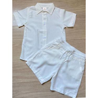 Imagem de Conjunto Infantil Menino Camisa e Short Confortável Em Viscolinho - Ya
