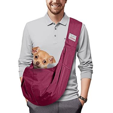 Imagem de Mochila de viagem para animais de estimação artesanal reversível para cães pequenos e médios com alça para transporteartisome Red 8 - 15 lbs vermelho 4346837235