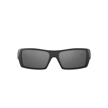 Imagem de Óculos de sol Oakley masculinos OO9014 Gascan retangulares, preto fosco/preto irídio polarizado, 60 mm + 0