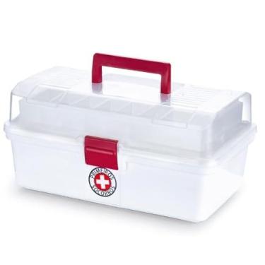 Imagem de Caixas Organizadoras, Maleta Organizadora Multiuso Mega Box(34x20cm)(Branca PS + Mini Baby Box)
