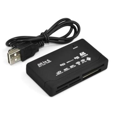 Imagem de All In 1 Leitor de Cartão de Memória 6 em 1, USB 2.0, Alta Velocidade 400Mbps, Compatível com CF/TF/SD/M2/MS/XD, Plug & Play, para Notebooks e Celulares