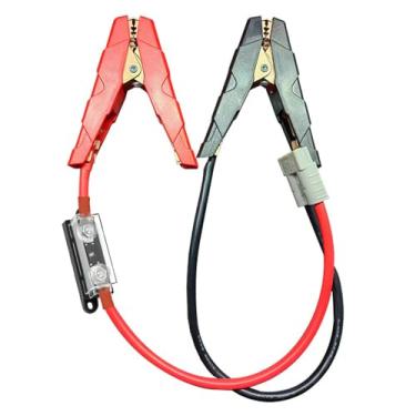 Imagem de AUTKLER Cabo de grampos de bateria 6AWG funciona com conector Anderson, 60 cm, ultramacio, 50 A fundido (60 cm-braçadeiras-50A)