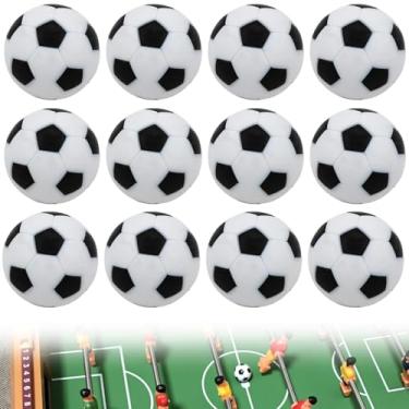 Imagem de 12 bolas de pebolim de 23 mm, bolas de substituição de resina para jogos de futebol de mesa, duráveis e suaves