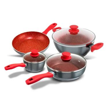 Imagem de Conjunto de 04 Panelas Philco Redstone Gas, Eletrico Indução