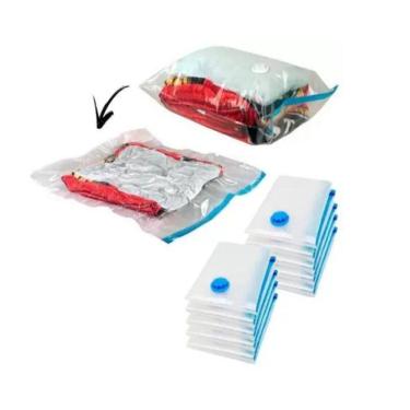 Imagem de Kit 5 Saco À Vácuo 70 X 110 Grande Para Roupas Viagem