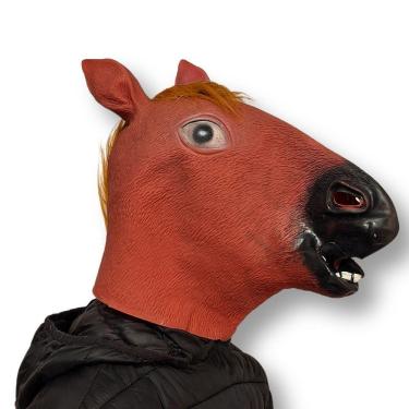 Imagem de Máscara Cabeça De Cavalo Marrom Claro