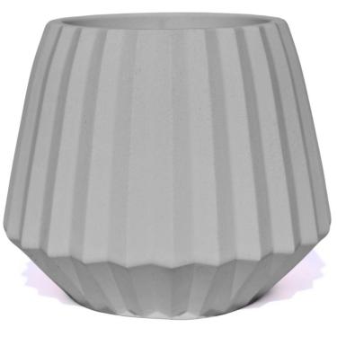 Imagem de Vaso Decorativo Diamante Artesanal 10,5x13cm Em Cimento Cinza