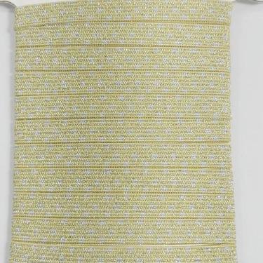 Imagem de 5 metros Elástico Lurex Especial 7mm Poá Amarelo Branco 3707 005 encad