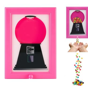 Imagem de Moldura vintage rara para doces - arte de máquina de doces para pendurar, mini máquina de chiclete para montagem na parede, exibição de porta-retrato giratório de lanche, pendurar na parede ou ficar