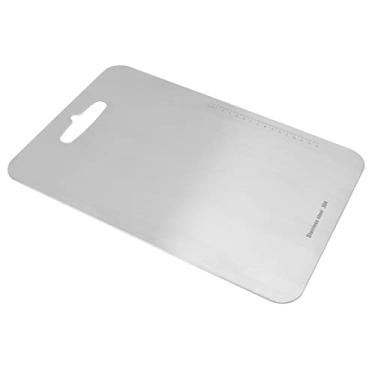 Imagem de Cryfokt Tábua de Corte Dupla Face de Aço Inoxidável, para Cozinha, Presente de Bandeja para o Natal, Aquecimento de Casa (M)