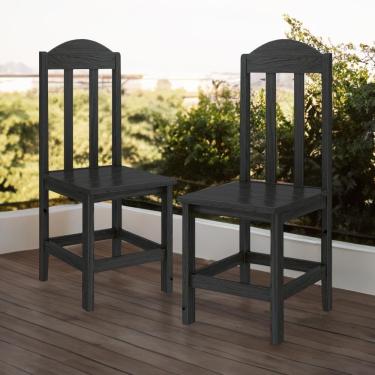 Imagem de Kit Com 2 Cadeiras De Jantar Madeira Maciça Safira Preço Sem Estofado Preto S/estofado