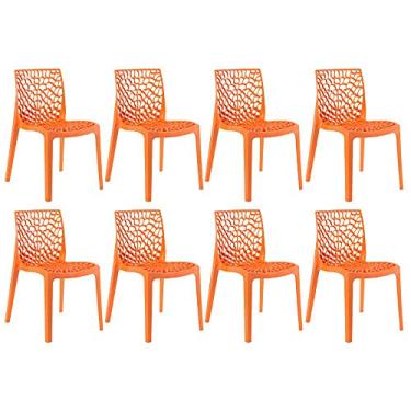 Imagem de Loft7 Home Decor, Kit 8 Cadeiras Gruvyer - Laranja