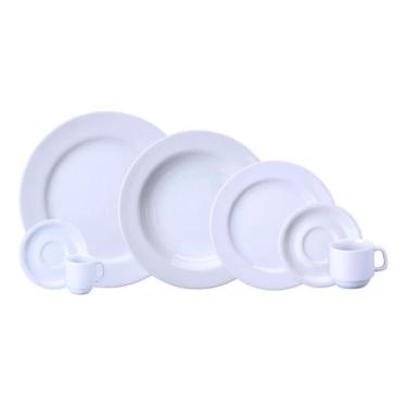 Imagem de Jogo Jantar Chá E Café 42 Peças Porcelana Schmidt Cilíndrica 6 Pessoas