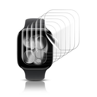 Imagem de Yaekea Pacote com 6 protetores de tela compatíveis com Apple Watch Series 11/10 46 mm TPU filme macio ultrafino HD atualização auto-reparável para iWatch S11/10 46 mm